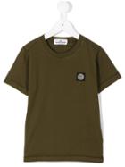 Stone Island Kids Logo Patch T-shirt, Toddler Boy's, Size: 5 Yrs, Green