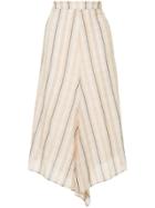 Bassike Check Gauze Skirt - Neutrals
