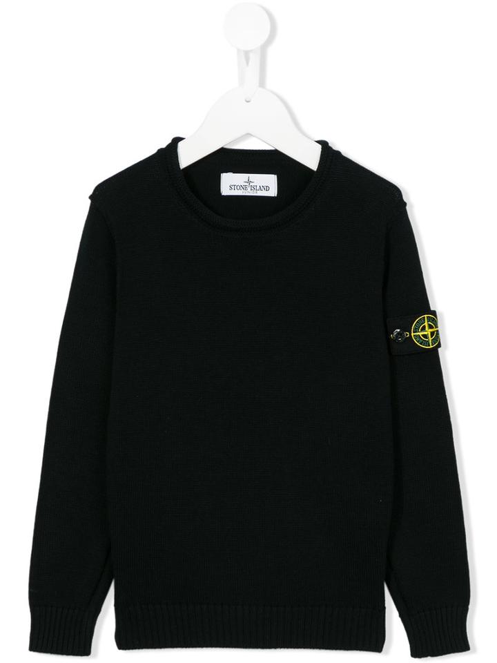 Stone Island Kids Logo Patch Sweatshirt, Size: 8 Yrs, Blue