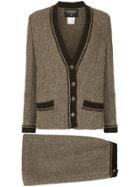 Chanel Vintage Knitted Skirt Suit - Brown