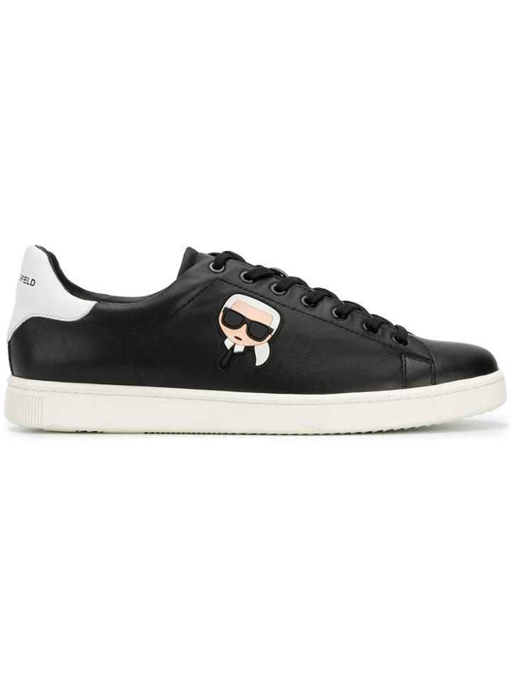 Karl Lagerfeld Kourt Karl Ikonik Sneakers - Black