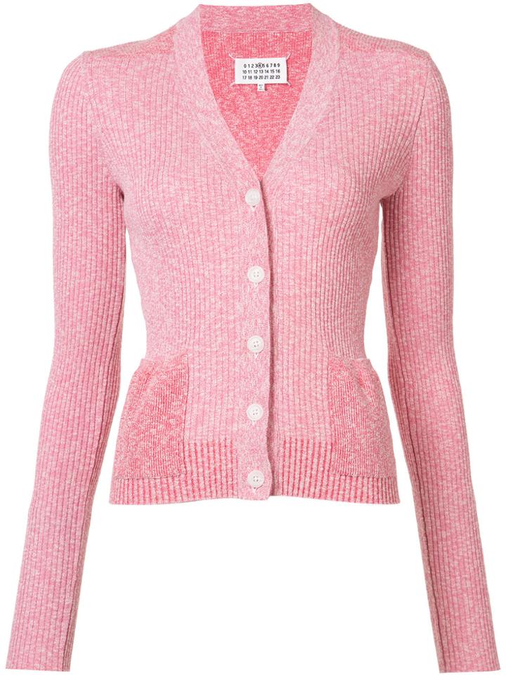 Maison Margiela Ribbed Cardigan - Pink & Purple