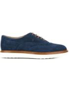 Tod S Classic Lace-up Shoes, Women's, Size: 38, Blue, Suede/leather/rubber