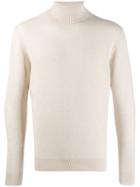Cruciani Ribbed Roll Neck Jumper - White