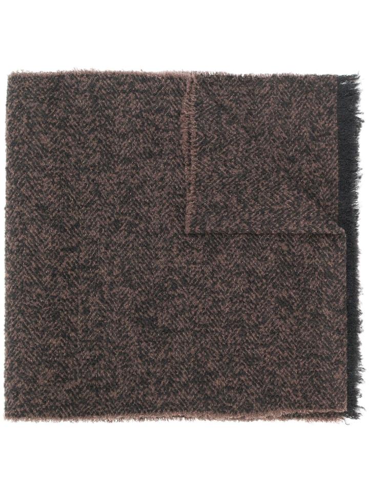 Z Zegna Tweed Scarf - Brown