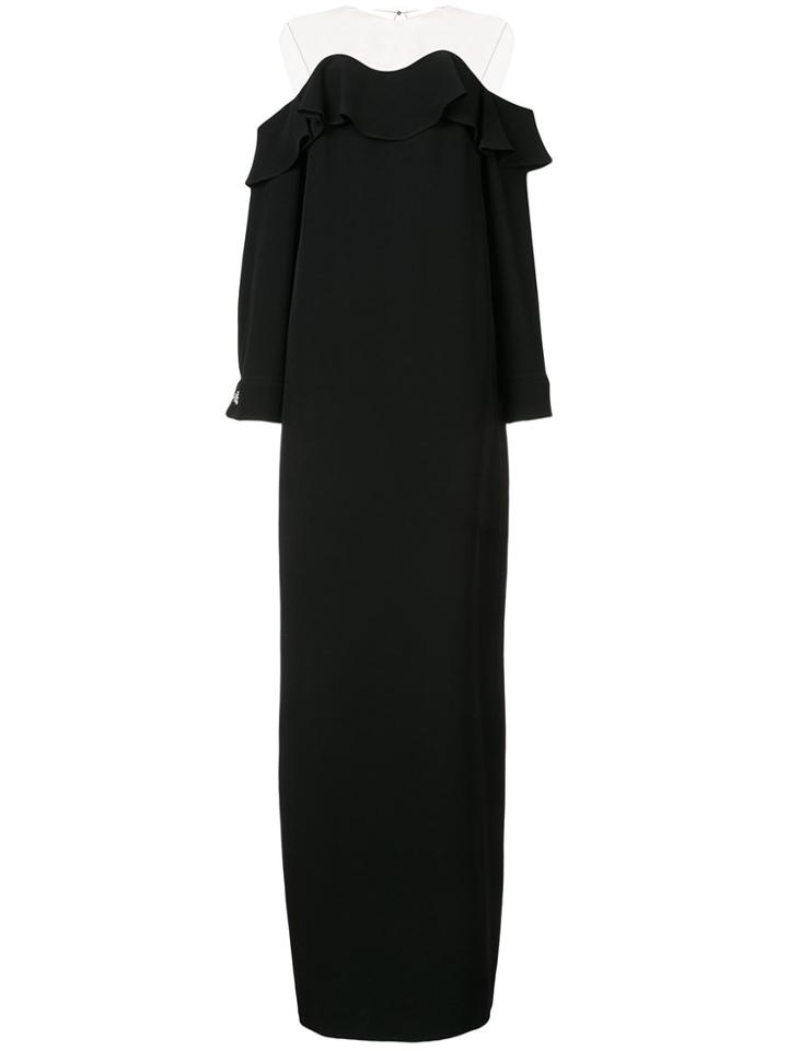 Oscar De La Renta Off The Shoulder Shift Dress - Black