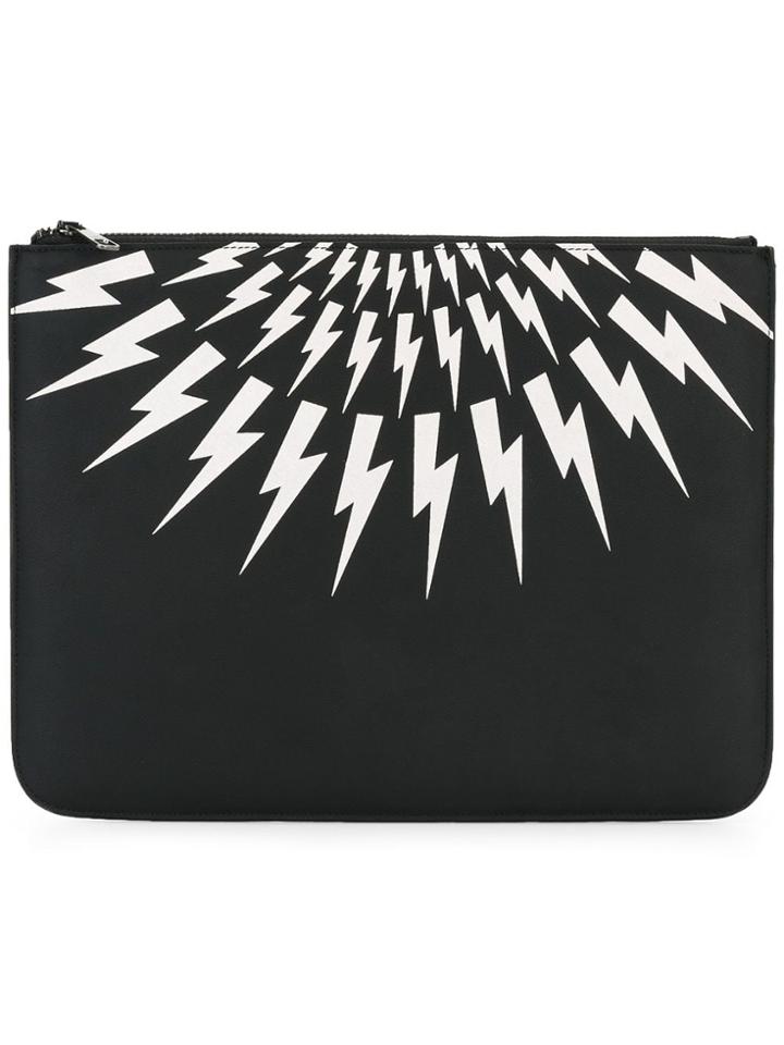 Neil Barrett 'thunder' Clutch - Black