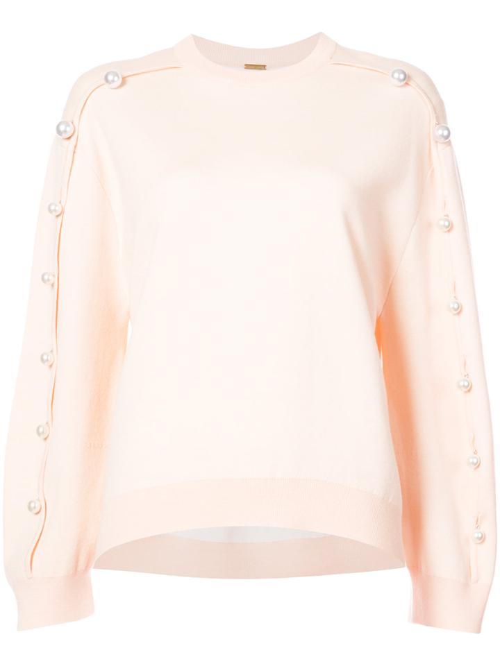 Adam Lippes Sweater With Pearl Buttons - Pink & Purple
