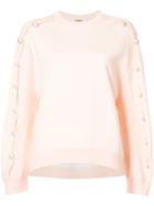 Adam Lippes Sweater With Pearl Buttons - Pink & Purple