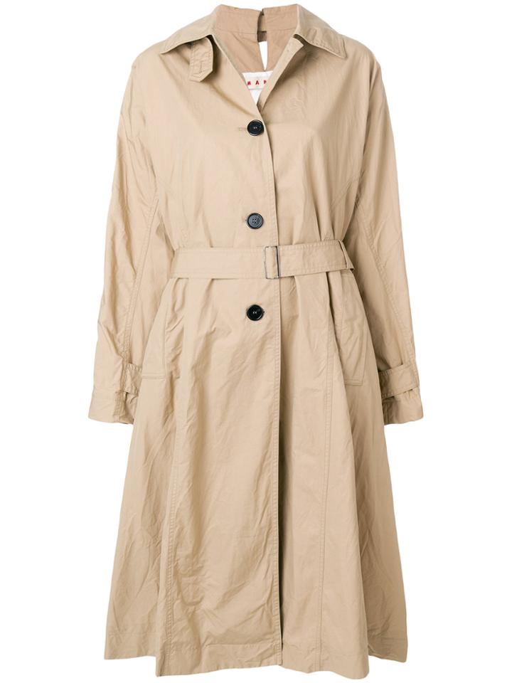 Marni Belted Trench Coat - Nude & Neutrals