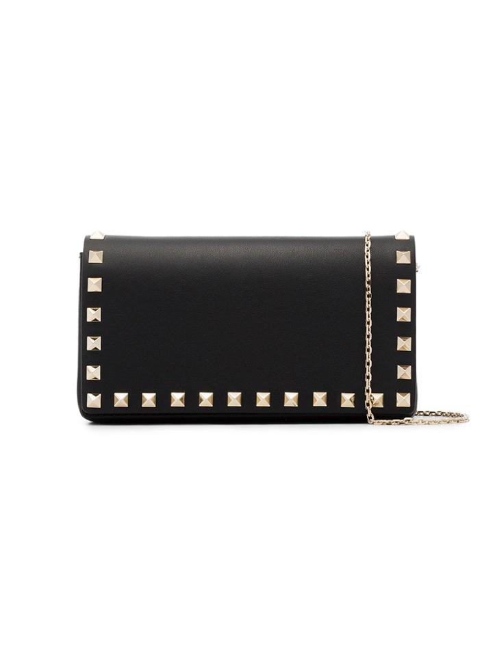Valentino Black Rockstud Mini Leather Cross Body Bag