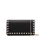 Valentino Black Rockstud Mini Leather Cross Body Bag