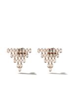 As29 18kt Rose Gold Baguette 5 Row Triangle Earrings