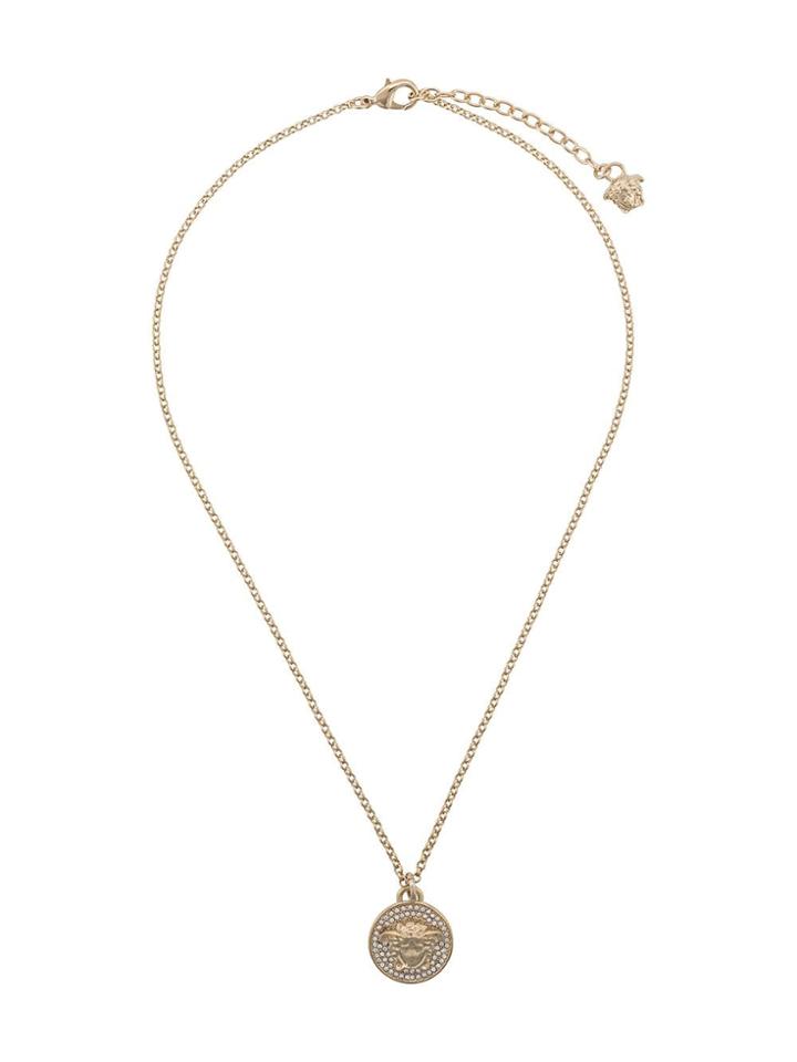 Versace Medusa Logo Medallion Necklace - Gold