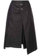 Rokh Buckle Detail Skirt - Blue