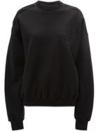 Jw Anderson Oversized Shoulder Placket Sweatshirt - Black