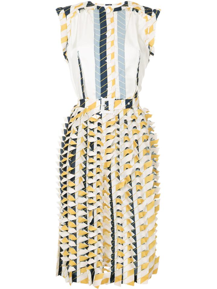 Maison Margiela Printed 3d Midi Dress - White