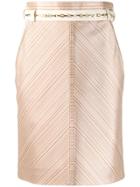 Louis Vuitton Pre-owned 2000s V-striped Straight Skirt - Neutrals