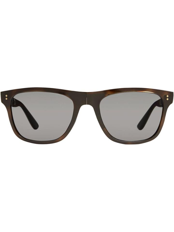 Burberry Folding Rectangular Frame Polarised Sunglasses - Grey
