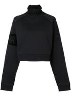 Puma Cropped Turtleneck Zipped Sweatshirt, Women's, Size: Xs, Black, Cotton/polyester