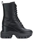 Miu Miu Chunky Military Boots - Black