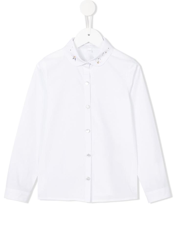 Tartine Et Chocolat Embellished Collar Shirt, Girl's, Size: 6 Yrs, White