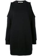 Givenchy - Off-shoulder Sweatshirt Dress - Women - Polyester/cotton - M, Black, Polyester/cotton