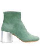 Mm6 Maison Margiela Metallic Heel Boots - Green