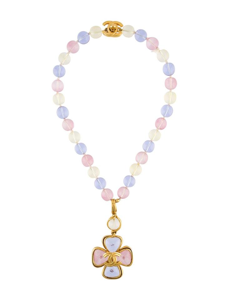 Chanel Vintage Glass Beaded Necklace - Multicolour