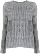 Forte Forte Cable-knit Fitted Sweater - Silver