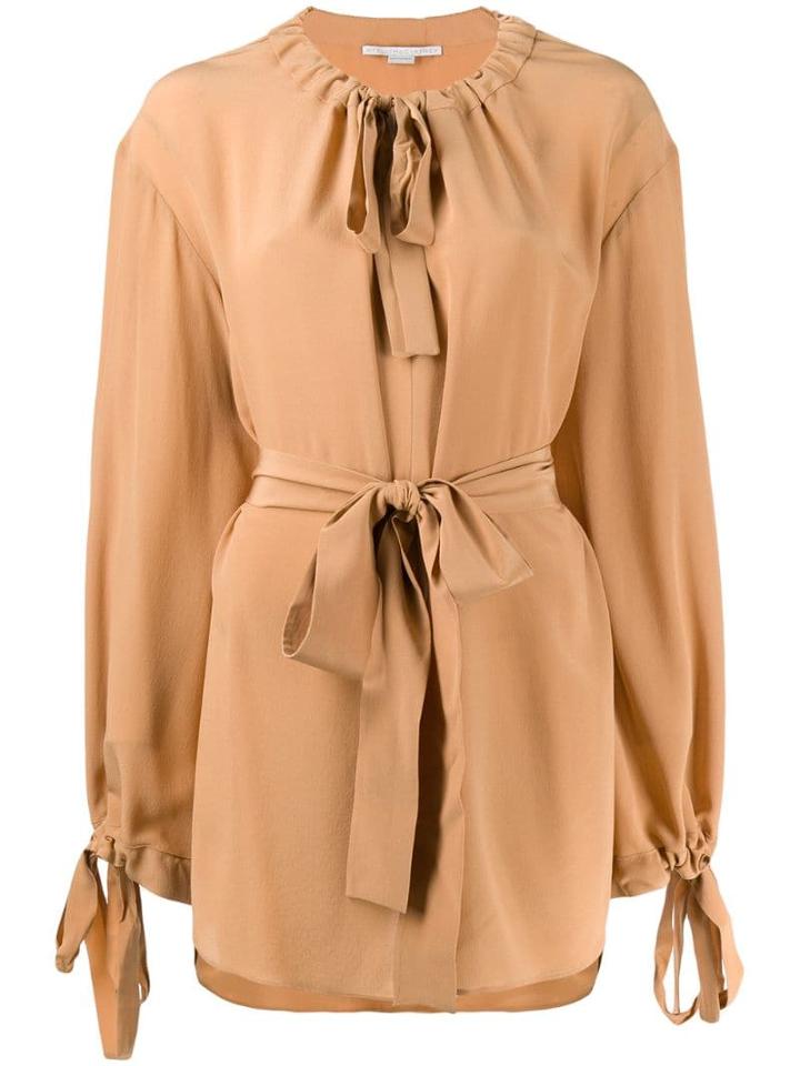 Stella Mccartney Tie Neck Blouse - Brown