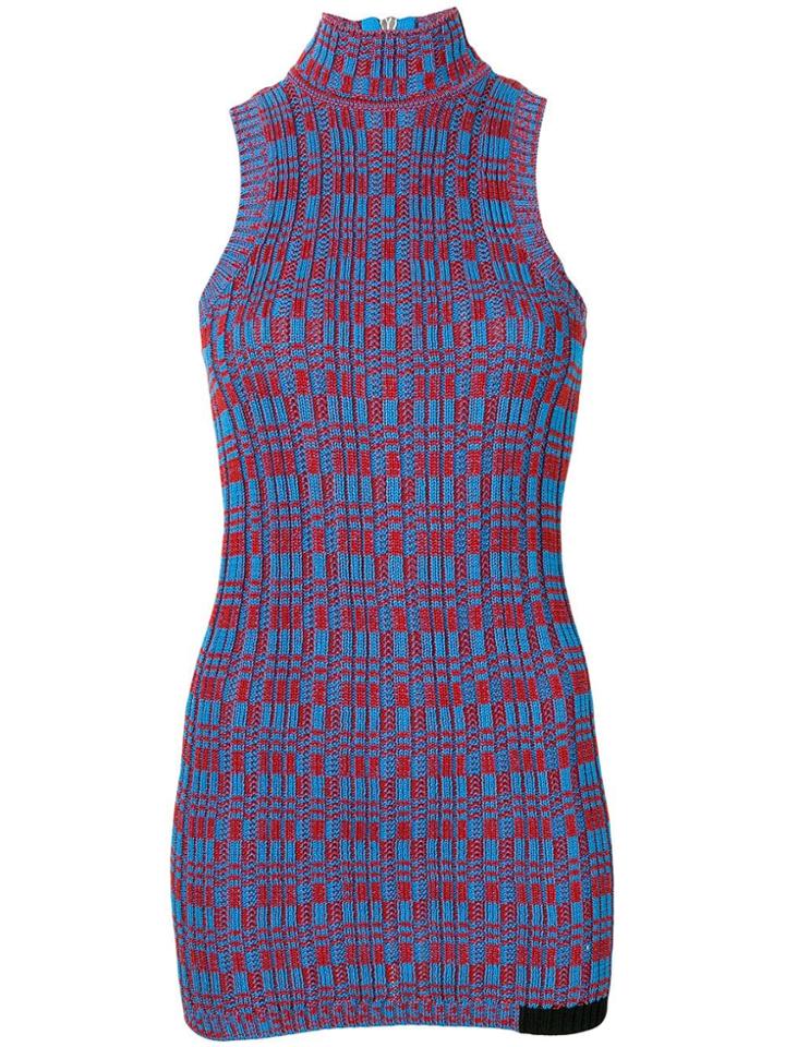 Jil Sander Sleeveless Knitted Turtleneck Top - Blue