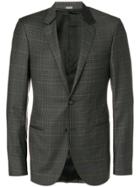 Lanvin Fitted Checked Print Jacket - Grey