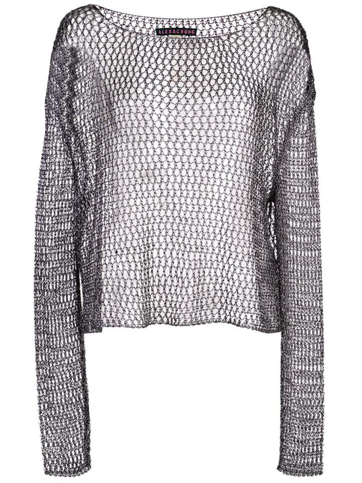 Alexa Chung Metallized Top - Grey