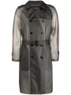 Neil Barrett Transparent Trench Coat - Grey