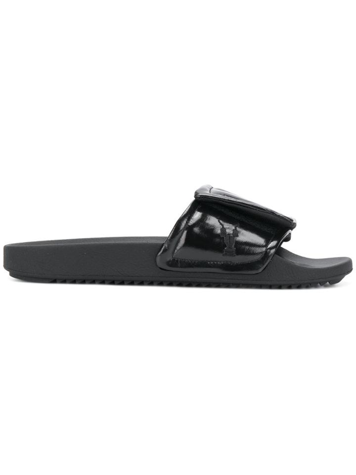 Rick Owens Drkshdw Touch Strap Sliders - Black