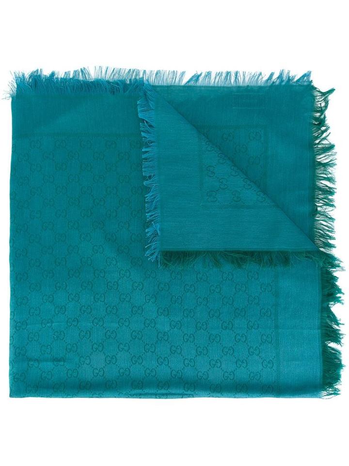 Gucci Kids Gg Supreme Scarf, Girl's, Blue
