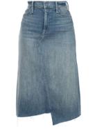 Mother Asymmetric Denim Skirt - Blue