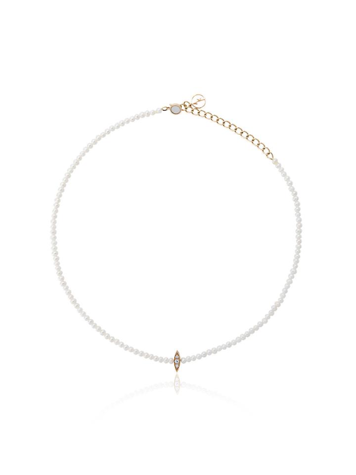 Anissa Kermiche Perle Rare Pearl And Diamond Choker - Metallic