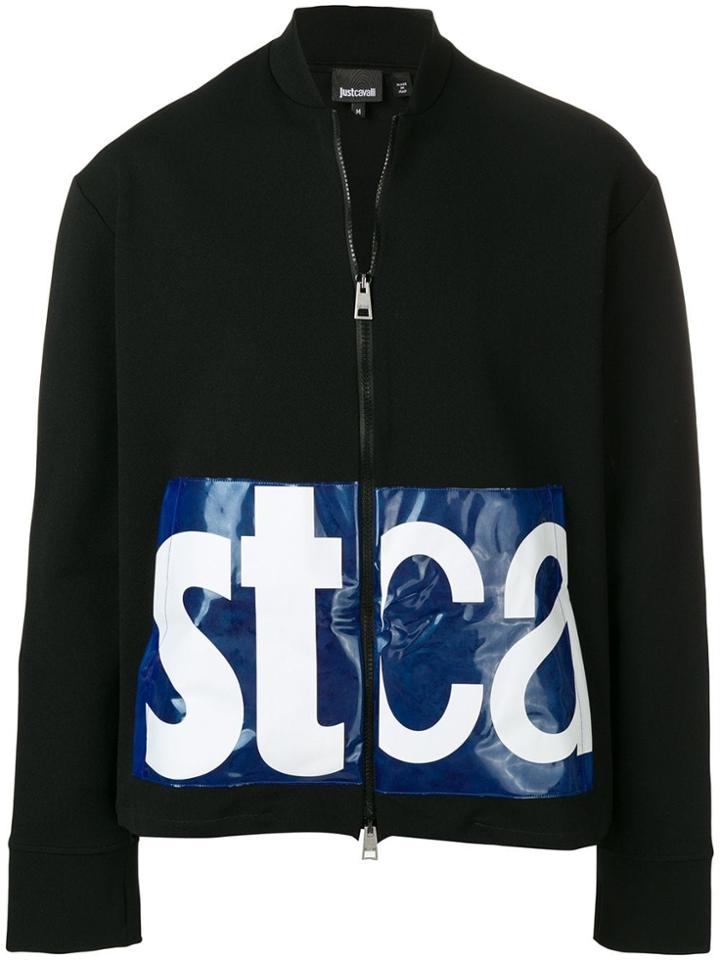 Just Cavalli Logo Bomber Jacket - Black
