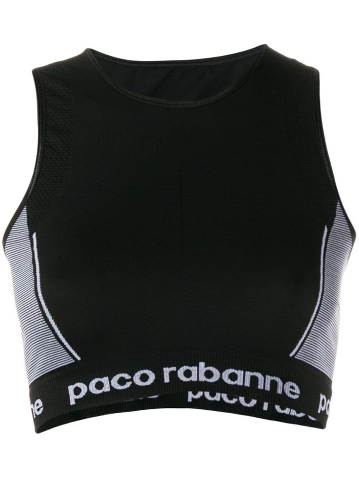 Paco Rabanne Contrast Panel Top - Black