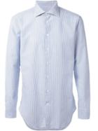 Etro Striped Shirt, Men's, Size: 44, Blue, Cotton