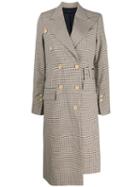 Eudon Choi Checked Pattern Coat - Neutrals
