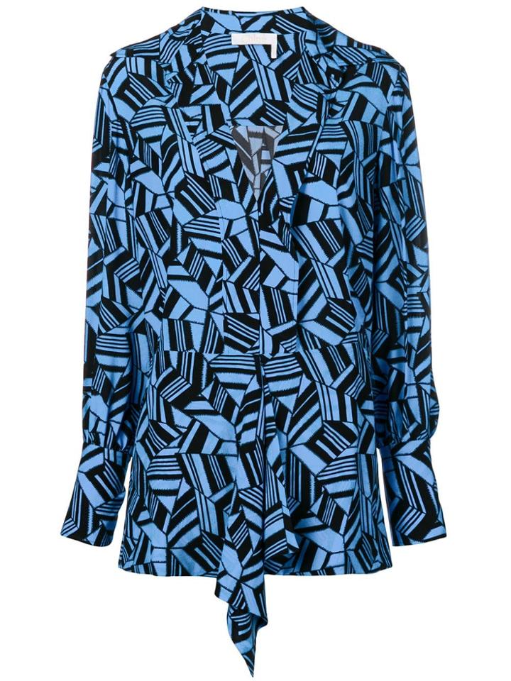 Chloé Geometric Print Blouse - Blue