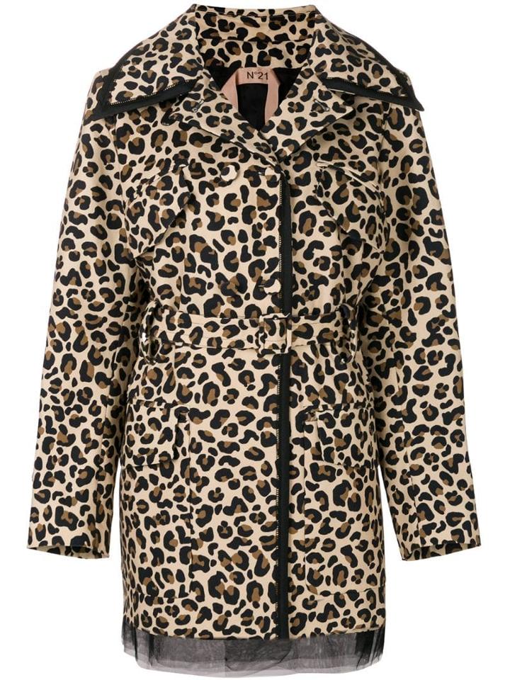 Nº21 Leopard Print Trench Coat - Neutrals