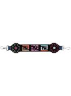Fendi Mini Strap You Daisy Logo Bag Strap - Black