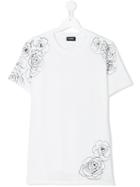 Diesel Kids - Printed T-shirt - Kids - Cotton - 16 Yrs, White