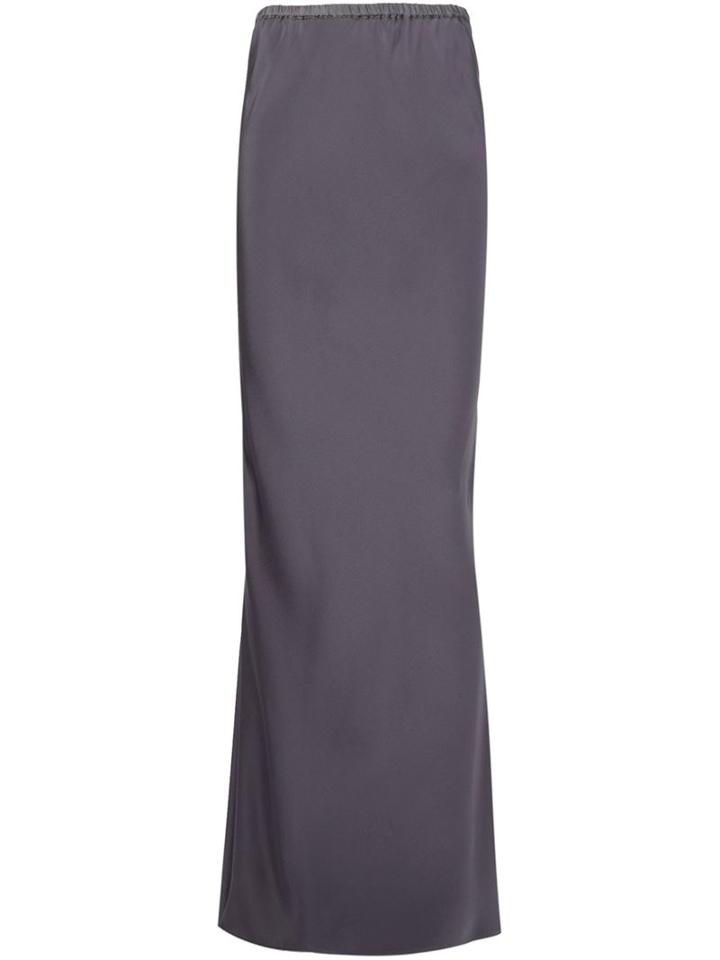 Peter Cohen Long Silk Skirt, Women's, Size: Xs, Grey, Silk