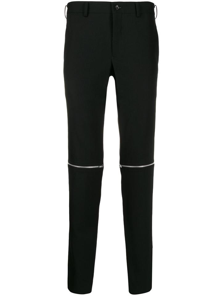 Comme Des Garçons Homme Plus Zipped Knees Trousers - Black