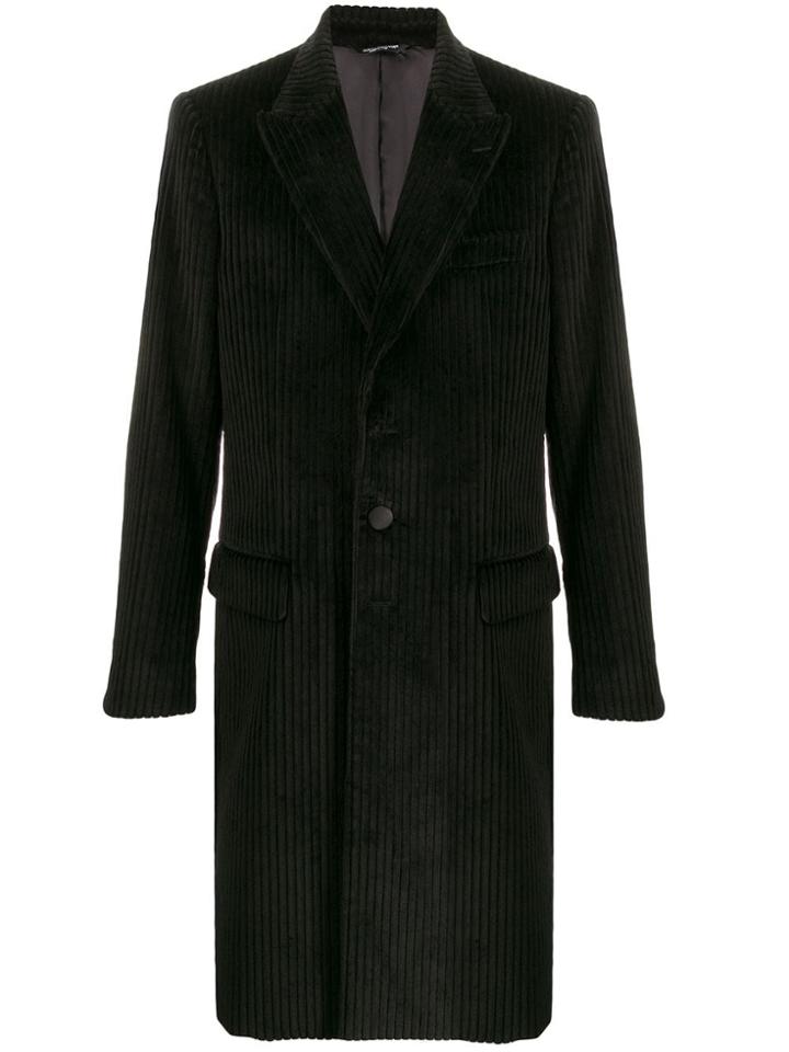 Dolce & Gabbana Corduroy Coat - Black